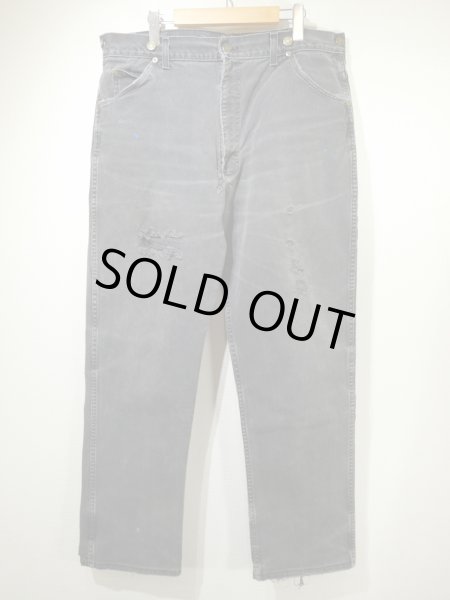 画像1: 80s 90s KEY BLACK DENIM WORK PANTS MADE IN USA (1)