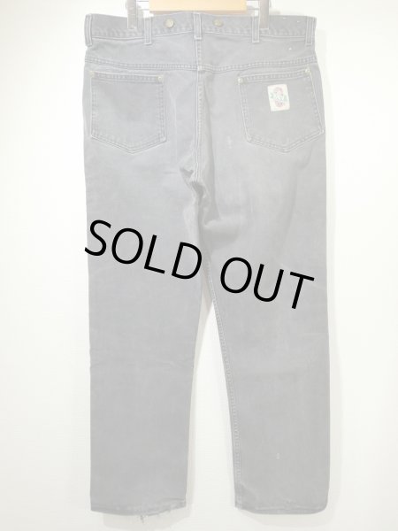 画像2: 80s 90s KEY BLACK DENIM WORK PANTS MADE IN USA (2)