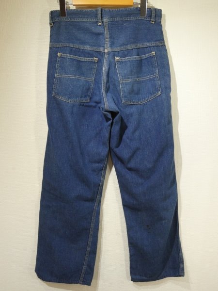 画像2: 50s UNKNOWN BAKER STYLE DENIM WORK PANTS (2)