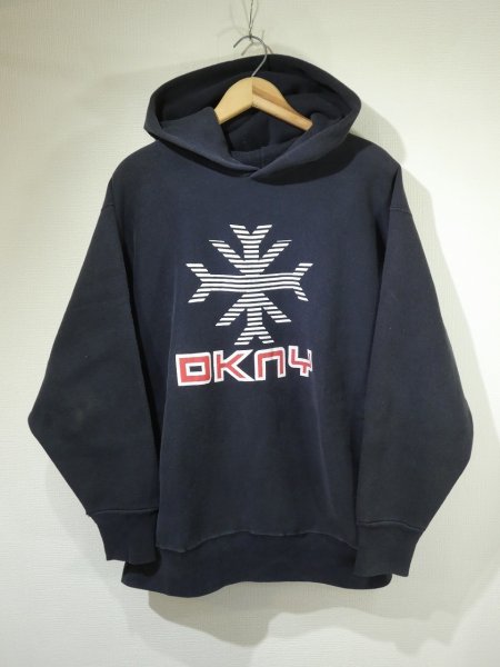 画像1: 90s DKNY JEANS REVERSE WEAVE STYLE SWEAT HOODIE PARKA MADE IN USA (1)