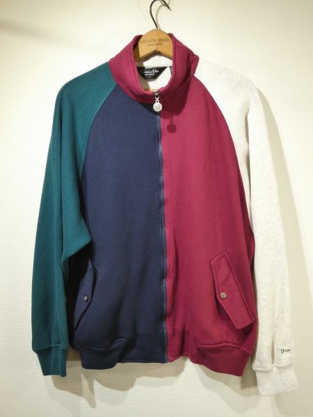 画像1: 80s 90s Christian Dior MONSIEUR CRAZY PATTERN SWEAT BLOUSON SWING TOP (1)