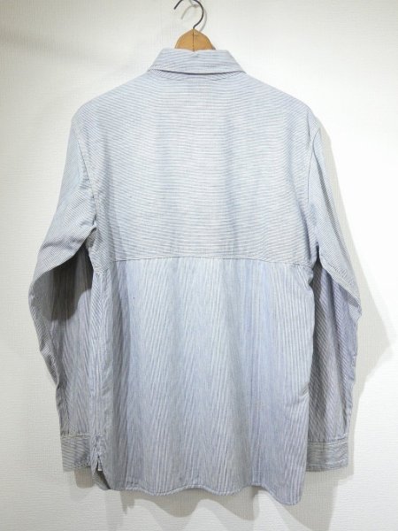 画像2: 40s DOUBLE DUTY PIN HICKORY UNUSUAL STYLE HALF ZIP WORK SHIRT (2)