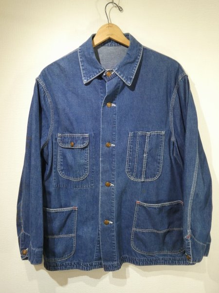 画像1: 50s 60s BLUE BELL DENIM CHORE JACKET COVERALL (1)