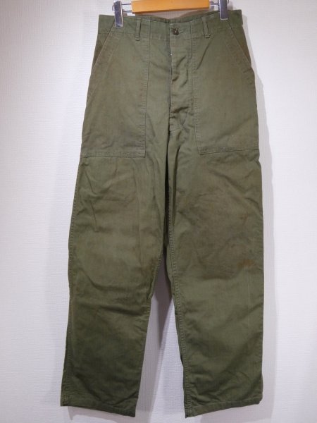画像1: 50s US ARMYOD-7 M-47 HBT UTILITY TROUSERS BAKER PANTS (1)