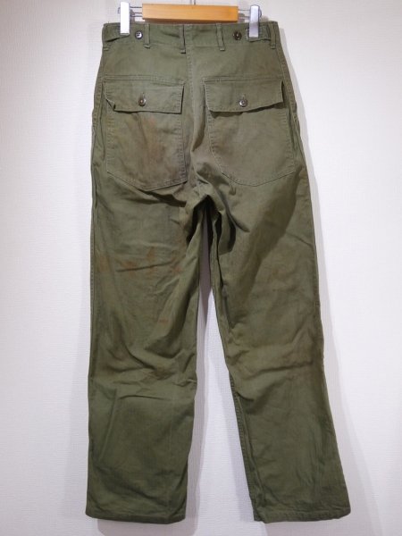 画像2: 50s US ARMYOD-7 M-47 HBT UTILITY TROUSERS BAKER PANTS (2)