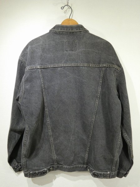 画像2: 80s 90s GAP YARN DYED BLACK DENIM JACKET GJ MADE IN USA (2)