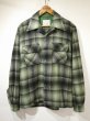 画像1: 60s 70s Cascade OMBRE SHADOW PLAID LOOP COLLAR WOOL SHIRT (1)