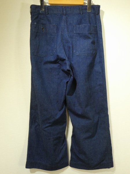画像2: 50s 60s US NAVY USN DENIM UTILITY TROUSERS PANTS (2)