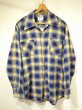 画像1: 〜 70s Galaxie OMBRE SHADOW PLAID  PRINT FLANNEL SHIRT (1)