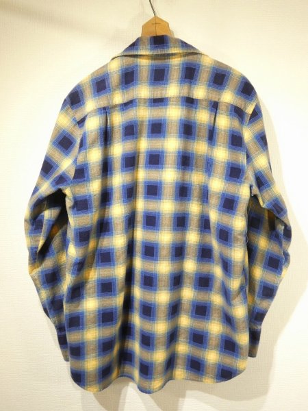 画像2: 〜 70s Galaxie OMBRE SHADOW PLAID  PRINT FLANNEL SHIRT (2)