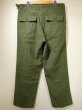 画像2: 60s '64 US ARMY OG-107 COTTON SATEEN UTILITY BAKER PANTS  (2)
