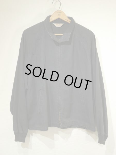 画像1: 50s 60s Sir Jac BLACK COTTON JACKET BLOUSON with VENTILATION HOLE (1)