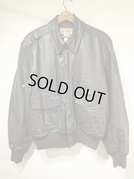 画像1: 80s L.L.Bean A-2 STYLE LEATHER JACKET MADE IN USA (1)