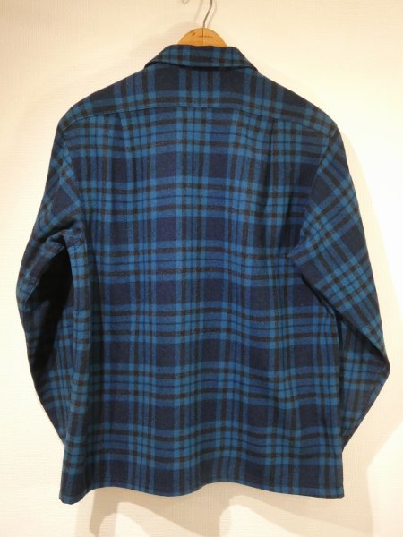 画像2: 60s Pendleton BLUE PLAID BOARD SHIRT (2)