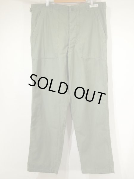 画像1: 60s '64 US ARMY OG-107 COTTON SATEEN UTILITY BAKER PANTS (2) (1)
