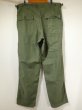 画像2: 60s '64 US ARMY OG-107 COTTON SATEEN UTILITY BAKER PANTS (2) (2)