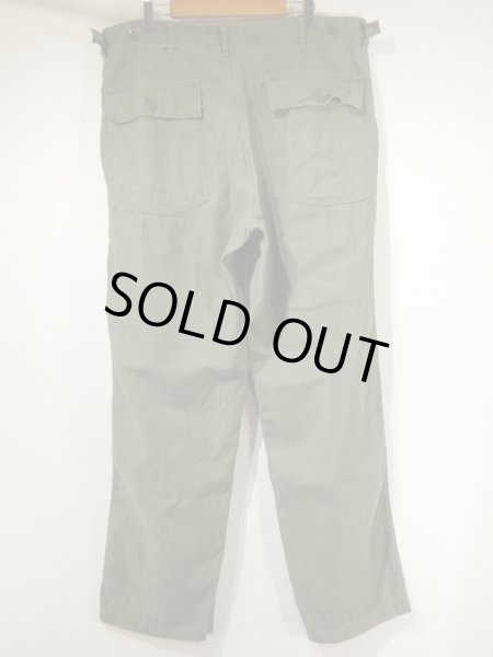 画像2: 60s '64 US ARMY OG-107 COTTON SATEEN UTILITY BAKER PANTS (2) (2)