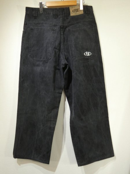 画像2: 90s 00s Interstate IS WIDE LOOSE BAGGY BLACK DENIM PANTS (2)