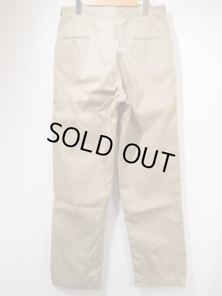 画像2: 70s US ARMY COTTON UNIFORM TWILL CHINO TROUSERS PANTS  (2)