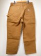 画像2: 10s Carhartt DOUBLE KNEE BROWN DUCK PAINTER WORK PANTS  (2)