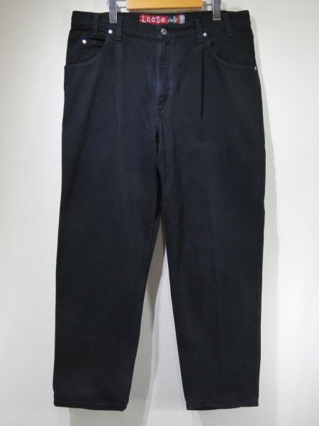 画像1: 90s Levi's SILVER TAB LOOSE FIT BLACK DENIM PANTS MADE IN USA (1)