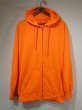 画像1: 70s UNKNOWN NEON ORENGE FULL ZIP SWEAT PARKA HOODIE (1)