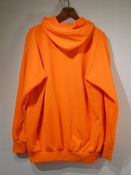 画像2: 70s UNKNOWN NEON ORENGE FULL ZIP SWEAT PARKA HOODIE (2)