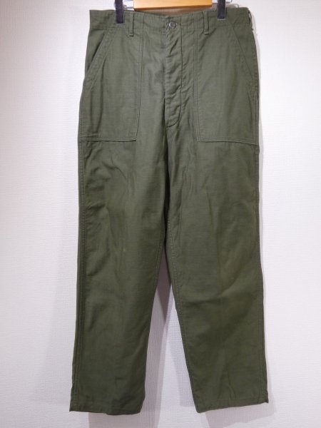 画像1: 70s '74 US ARMY OG-107 UTILITY BAKER PANTS DEAD STOCK ? (1)