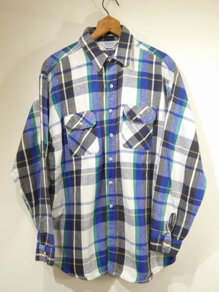 画像1: 80s FIVE BROTHER HEAVY FLANNEL SHIRT MADE IN USA (1)