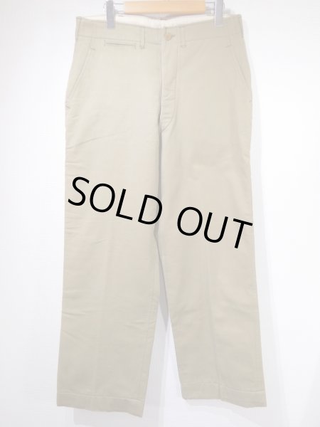 画像1: 40s US ARMY M-41 KERSEY LINED CHINO TROUSERS PANTS DEAD STOCK ? (1)
