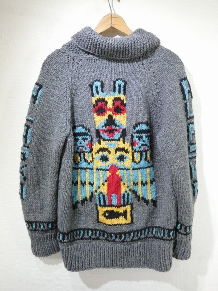 画像1: 60s TOTEM POLE COWICHAN SWEATER RARE PATTERN (1)