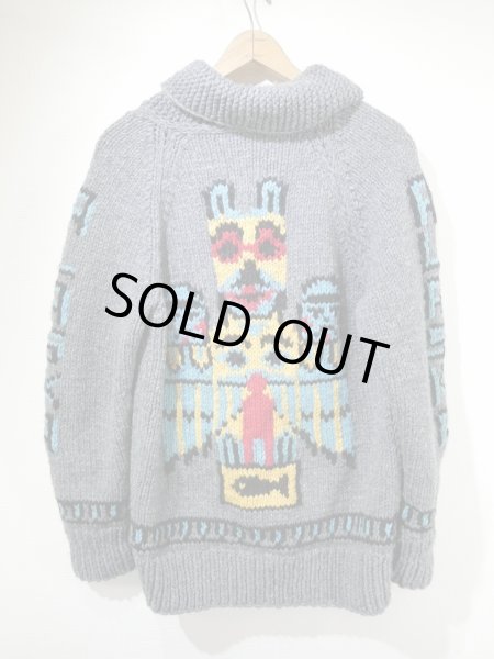 画像1: 60s TOTEM POLE COWICHAN SWEATER RARE PATTERN (1)