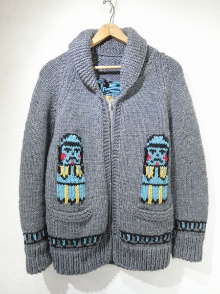 画像2: 60s TOTEM POLE COWICHAN SWEATER RARE PATTERN (2)