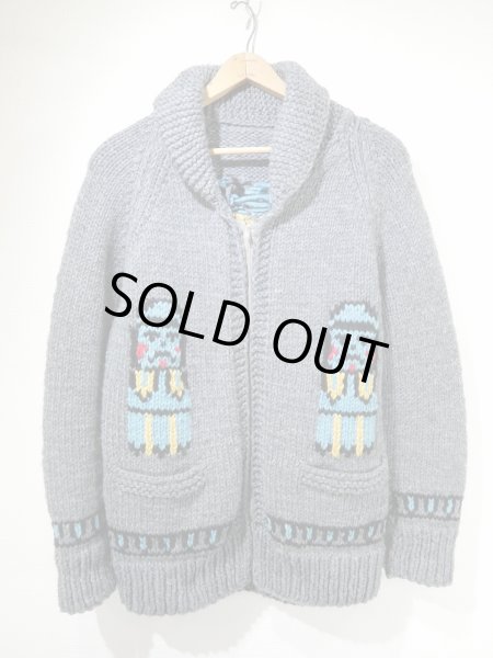 画像2: 60s TOTEM POLE COWICHAN SWEATER RARE PATTERN (2)