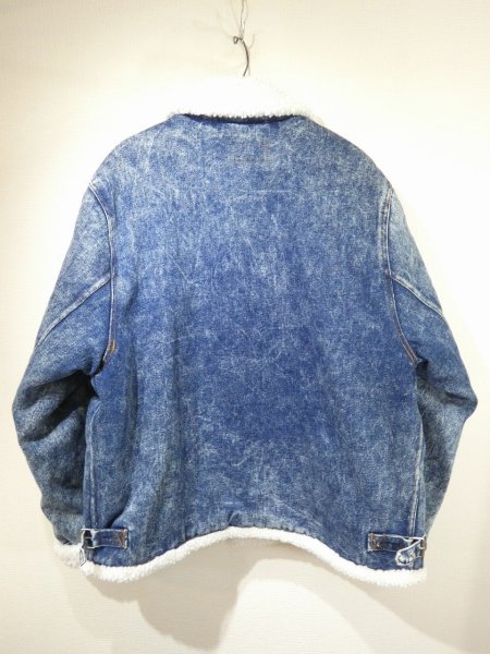 画像2: 80s EXPRESSIONS B-3 TYPE DENIM BOA JACKET (2)