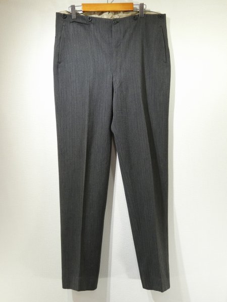 画像2: EARLY 20TH CENTURY 09s 1909s JOHN J HANTZ STRIPE WOOL SLACKS TROUSERS (2)