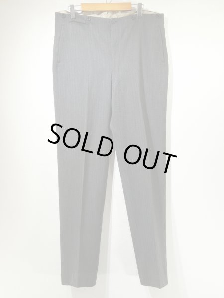 画像2: EARLY 20TH CENTURY 09s 1909s JOHN J HANTZ STRIPE WOOL SLACKS TROUSERS (2)