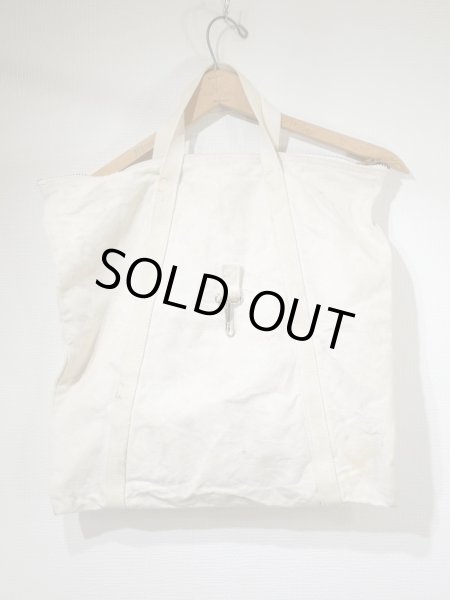 画像1: 60s UNKNOWN HOME MADE CANVAS BAG (1)
