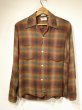 画像1: 60s 70s MONTGOMERY WARD OMBRE SHADOW PLAID  RAYON SHIRT (1)
