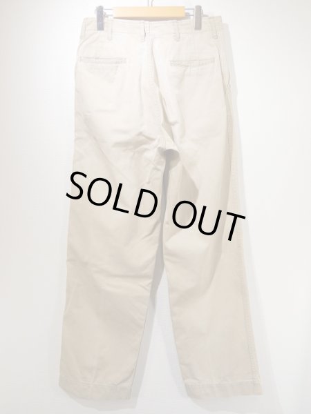 画像2: 50s US ARMY M-45 COTTON KHAKI CHINO TROUSERS PANTS TWO TONE (2)