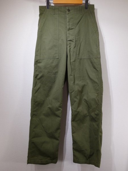 画像1: 50s US ARMY OD-7 M-47 HBT UTILITY TROUSERS BAKER PANTS ONE WASH (1)