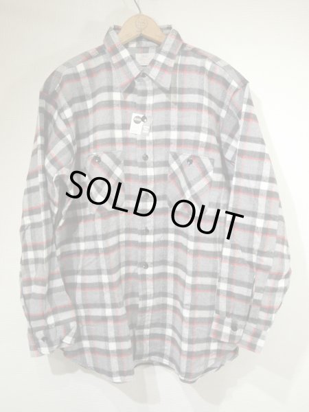 画像1: 60s Sears COTTON FLANNEL WORK SHIRT DEAD STOCK (1)