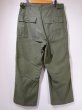 画像2: 60s '62 US ARMY OG-107 COTTON SATEEN UTILITY TROUSERS BAKER PANTS 1st LATE TYPE (2)
