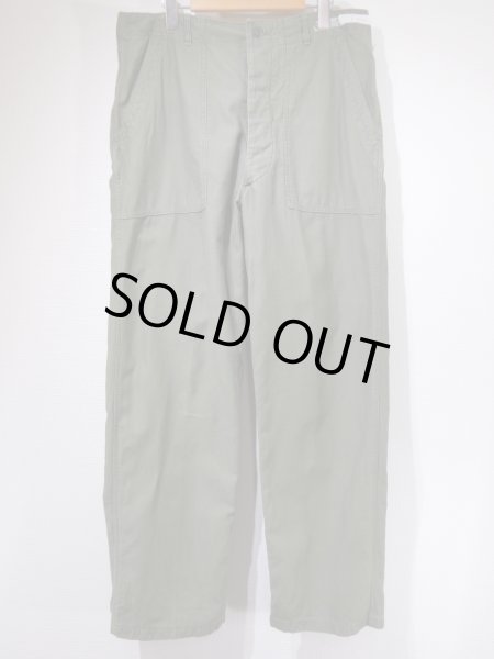 画像1: 60s '64 US ARMY OG-107 COTTON SATEEN UTILITY BAKER PANTS TWO TONE (1)