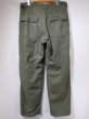 画像2: 60s '64 US ARMY OG-107 COTTON SATEEN UTILITY BAKER PANTS TWO TONE (2)