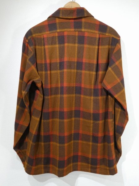 画像2: 70s Pendleton BROWN PLAID BOARD SHIRT (2)