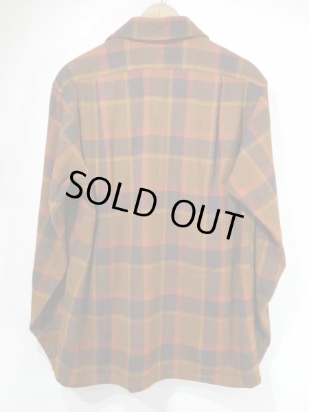 画像2: 70s Pendleton BROWN PLAID BOARD SHIRT (2)