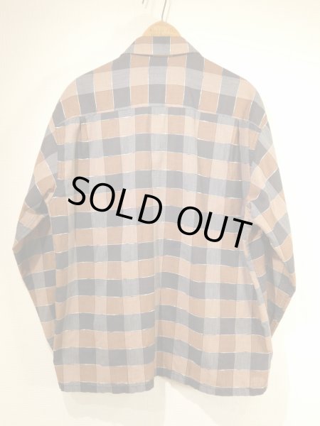 画像2: 50s Lanier by Oxford BLOCK CHECK AND WOVEN BORDER LOOP COLLAR BOX SHIRT (2)