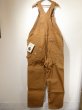 画像2: 80s Carhartt DOUBLE KNEE BROWN DUCK OVERALL DEAD STOCK ONE WASH MADE IN USA (2)