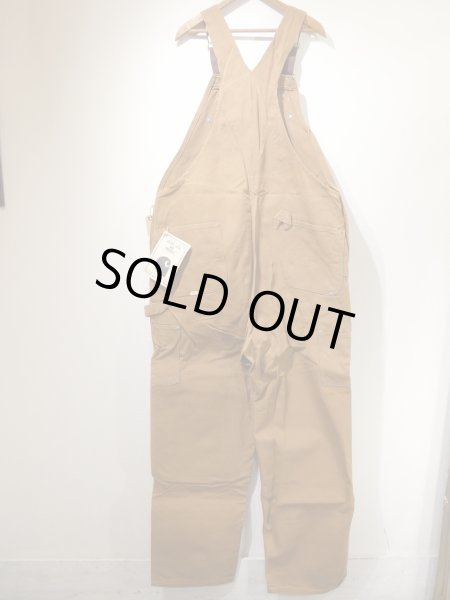 画像2: 80s Carhartt DOUBLE KNEE BROWN DUCK OVERALL DEAD STOCK ONE WASH MADE IN USA (2)